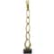 51" Aluminum Tall Linked Floor Abstract Sculpture with Black Base
